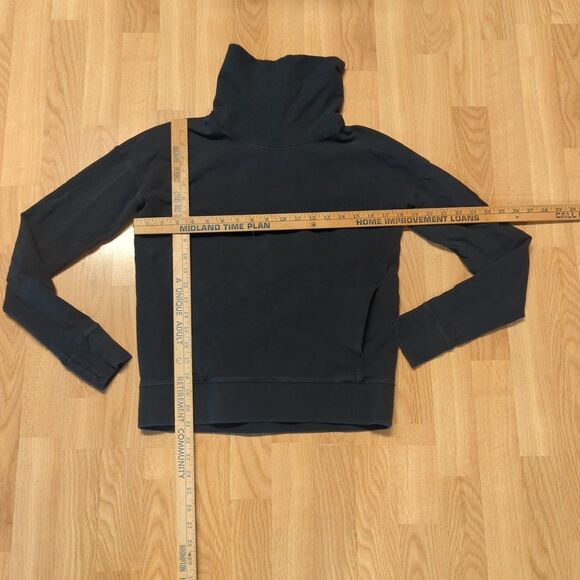 Lululemon Go Forward Sweatshirt Womens 4 Black Cowl Neck Long Sleeves - Picture 2 of 7